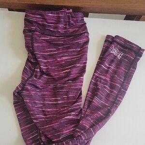 Pink Striped Leggings
